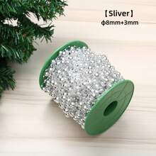 Solid Color Acrylic Connecting Beads, Decorative Chain Beads, Beaded Flower Decorations, Small Beads For Home Decoration, Christmas Decoration, Wedding Ornament, Headwear And Floral Decoration, Valentine Day, Gifts, DIY Handcrafted Decoration Materials,Gift Packaging Decoration Materials, Festival Decoration,Back To School