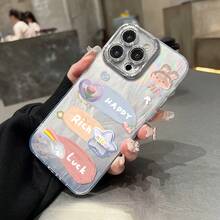 Funda para teléfono 1 pieza adecuada para gama completa de 16/15/14/13/12/11 (13/14 Pro/15 Plus/16 Pro), nueva funda protectora para teléfono con láser IMD degradado con patrón colorido está equipada con una película de lente y un teléfono híbrido clásico resistente a los golpes. - Colores mixtos 1 - Ver 5