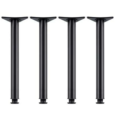 4pcs 710mm  Adjustable Breakfast Bar Support Kitchen Table Leg Black Kitchen Worktop Round Furniture Leg