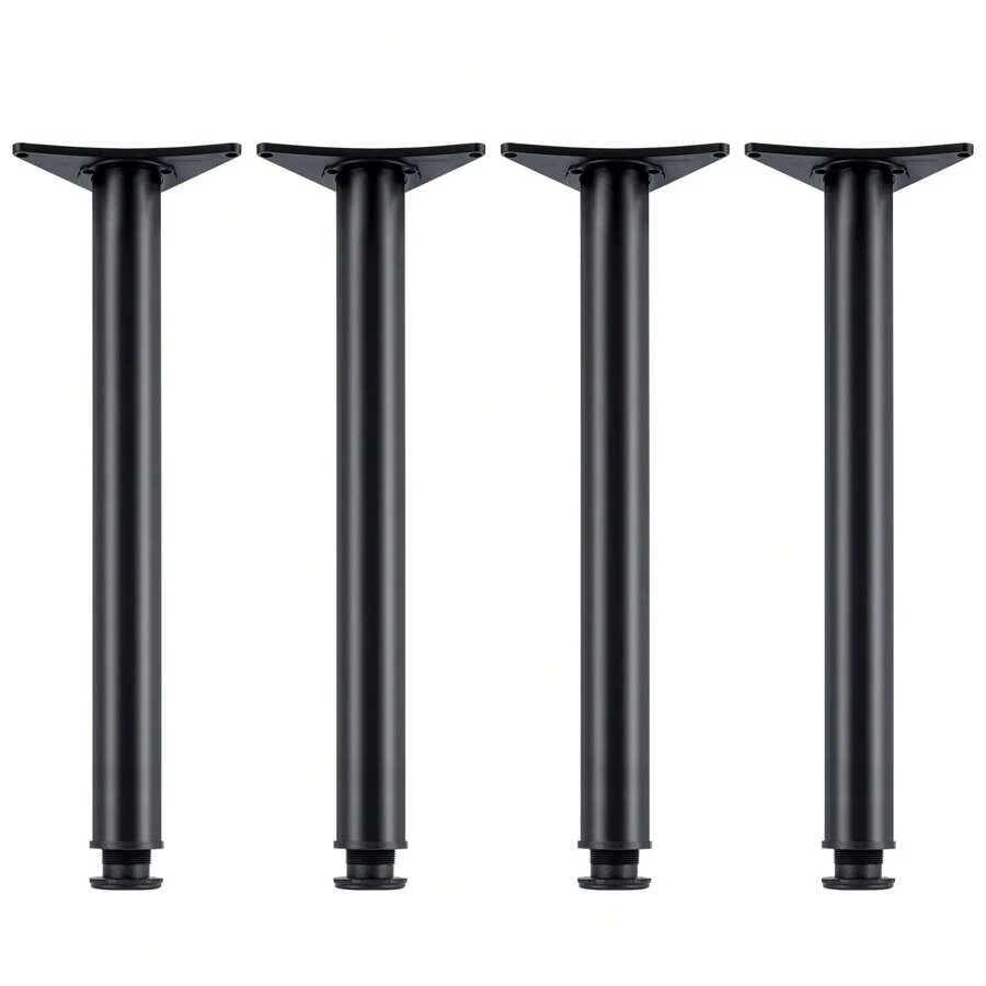 4pcs 710mm  Adjustable Breakfast Bar Support Kitchen Table Leg Black Kitchen Worktop Round Furniture Leg - 黑色 - 查看 1