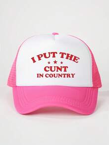 1pc Unisex "I Put The In Country" Printed Baseball Cap, Adjustable Outdoor Sun Hat, Suitable For Schoolback Season, Spring/Autumn, Travel, Beach, Sports, Y2K Style, Dad Hat, Mesh Breathable Trucker Hat, Best Holiday Gift - Multicolor - View 19
