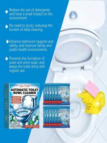 5/12/16 Piezas de Tabletas Efervescentes Automáticas para Limpieza de Inodoro, Tabletas Efervescentes Automáticas para Desodorizar y Descalar Inodoros