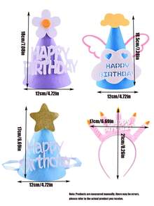 1 套派对道具 - 眼镜、趣味蛋糕和引言主题派对眼镜，适合拍照、派对、聚会、搞笑自拍道具、生日太阳镜 - 粉色 - 查看 11