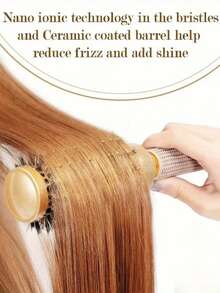 1支装奢华陶瓷圆形金色点缀发梳 - 设计优雅，无需用电，尼龙材质，适用于所有发质，尤其适合打造大波浪发型。其他相关产品包括：梳子、发刷、木梳、发刷、发梳、理发师专用、后梳、发梳、梳头、卷发梳、解结梳、球形梳、迷你发梳、卷发产品、圣诞节用品、美发用品、木梳、发刷、迷你发梳、解结梳、发刷、卷发梳、美发设备、发刷、后梳、造型梳、卷发梳、边缘梳、发梳、梳头、发刷套装、梳头、卷发梳、解结梳、女士发梳、头发、旅行用品、美发工具、美发用品、理发师、理发师配件、理发店、美发设备。 - 彩色 - 查看 2