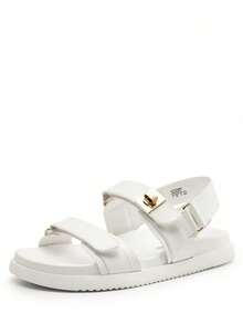 Flat Sandals For Women Comfortable Open Toe Summer Sandals Adjustable Fashion Dress Sandals - White - View 7