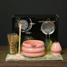 1pc/4pcs/7pcs Ceramic Matcha Tea Set, Includes Matcha Bowl, Matcha Whisk, Matcha Cup, Matcha Spoon, For Brewing Matcha, Making Desserts & Beverages, Japanese Style Gift Box Packaging, Song Dynasty Matcha Mixing Tool Set, Holiday/Back To School Gift Set - Multicolor - View 11