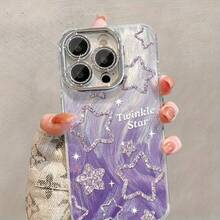 Funda para phone (1 unidad). Diseño elegante con orificios finos de cinco puntas. Compatible con phone 15 y modelos del 11 al 14. Ofreciendo una apariencia de alta gama. - Morado - Ver 5