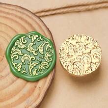1 Pc, Cute Texture Series Wax Stamp Head, Removable Wax Stamp Head For Footprints/Grids/Leaves, Suitable For Envelope Letter/Invitation Letter/Party/DIY Craft Stamp Decoration/Gift Decoration/Various Holiday Gifts,For School Supplies,Back To School