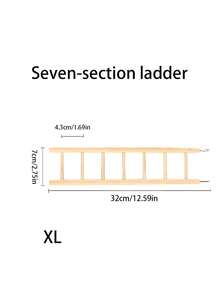 1 件鹦鹉木制爬梯，纯色，多种长度可选，鹦鹉玩具，仓鼠木桥爬梯，鸟舍配件，鸟类用品 - 黃色 - 查看 12