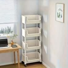 5-Layer Rolling Storage Cart, Mobile Storage Box With Wheels, Bedside Cart, Utility Cart, Book Cart, Rolling Cart, Stroller Storage Box, Storage Cabinet, Kitchen Storage Box, Diaper Cart, Bathroom Storage Box, Bedside Cart