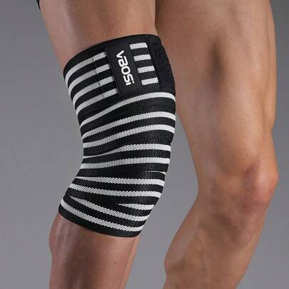 VBOSI 1 pieza Manga de rodilla de compresión ajustable, unisex, adecuada para sentadillas, levantamiento de pesas y otras actividades de fitness, accesorio esencial para el gimnasio