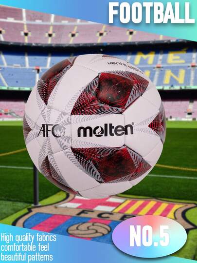 1pc High Elastic Puncture-Resistant Soccer Ball, Suitable For Training & Match, Comfortable Feel, Premium Fabric, Precision Machine Stitched, Applicable For Indoor & Outdoor Use