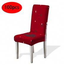 1/4/6/100pcs Christmas Printed Positioning Chair Covers, Cartoon Holiday Atmosphere Decor Dustproof Elastic Full-Wrap Chair Covers - Multicolor - View 16