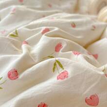 3pcs Minimalist Digital Printed Soft & Comfortable Bedding Set, 1*Duvet Cover + 2*Pillow Shams, No Filler, Skin-Friendly Peach Skin Printed Bedding Set, Suitable For Bedroom, Guest Room, King/Queen/Twin Size Bed, Breathable & Comfortable, Reversible, All Season, Machine Washable