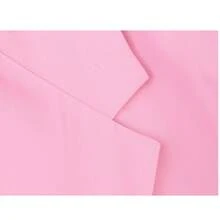 1pc Solid Color Polyester Button Pocket Office Casual Shirt, Autumn/Winter