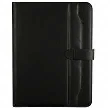 FELIN Carpeta Portafolio Profesional, Carpeta de Documentos, Carpeta Organizadora con Calculadora y Almohadilla de Escritura, para Carpetas de Presentación, Tarjetas de Visita,Oficina Trabajo Uso Escola. - Negro - Ver 4