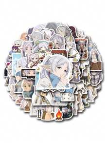 Frieren: Beyond Journey's End Sticker Cartoon Anime Figure Frieren Image Stickers Manual DIY Puzzle Paster Mini-Game Waterproof Sticker Festival Gifts Party Gifts A Birthday Present Luggage Notebook Computer Mobile Phone Decoration Sticker New HOT Figures Water Bottle Stickers Games