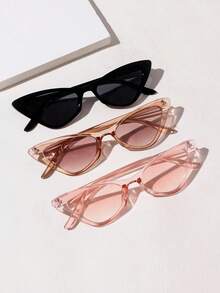 3pcs Cateye Glasses, High-End Stylish Design For Daily Wear And Travel - Multicolor - View 7