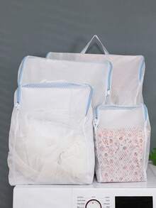 Waszak van netstof, reiswaszakken van netstof, wasmand voor ondergoed, organizer voor waszakken van netstof, grote waszak voor vuile was, anti-vervormingskledingopbergbakken, herbruikbare droogtas, speciale waszak voor in de wasmachine, voor blouses, kousen, kleding en wasgoed, thuisorganisatie, voor delicate stoffen, lingerie, sokken en ondergoed, reisbenodigdheden, vakantie, zomervakantie, terug naar school, schoolspullen, tas voor school, waszak, reis - Veel kleurig - Bekijken 3