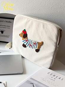 Laptop Case White Tablet Bag 11 Inches/14 Inches Computer Bag IPad Bag Laptop Bag Sausage Dog Sticker Laptop Bag File Bag Laptop Protective Case Computer Bag 11 13 14 15.3 15.6 Inches Portable Desktop Computer Bag Mac Book Tablet Computer Bag 9-11 Inches IPad Air 4 5 Pro 11 Mini 5 6 IPad Bag Shockproof Bag