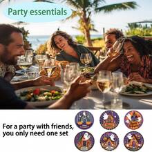 1 Set / 4 Bucăți / 6 Bucăți: Suporturi pahare cu noroi de diatomee cu model fantomă de Halloween, Suporturi pahare cu cafea florale, Decorațiuni multi-ocazie pentru casă și restaurant, Cadouri zilnice, Decorațiuni de masă, Decorațiuni zilnice, Decorațiuni pentru petreceri tematice - Multicolor - Vizualizare 9