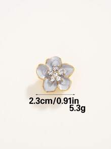 3pcs/Pack Luxury Floral Rhinestone Embedded Metal Buttons, Suitable For Coats, Shirts, Sweaters, Jackets, Versatile Decorative Buttons For Scarves, Shoes, Hats, Gift Boxes, DIY Jewelry Accessories