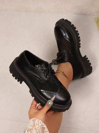 Women's Fashion Soft Bottom Loafers - Lightweight Slip-On Lace-Up Walking Shoes With Round Toe Rubber Sole