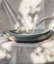 Mora Ceramic Large Serving Bowls- Set Of 2 Oval Platters For Entertaining. Modern Kitchen Dishes For Dinner, Fruit, Salad, Turkey, Etc. Oven, Dishwasher Safe, 110/80 Oz, 16" / 14.6" - Earl Grey,7732466 - Grey - View 8