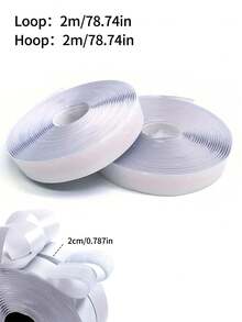 10/5/2m Tiras de gancho y bucle con adhesivo, rollos dobles de cinta adhesiva autoadhesiva de uso pesado con respaldo, cinta autoadhesiva de nailon para el hogar, la oficina, la escuela y manualidades - Multicolor - Ver 10