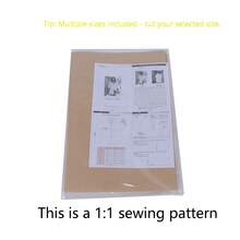 Summer Shirt Multiple Sizes Sewing Patterns,1:1 Scale Basic Women's Garment Sewing Patterns,Sewing Patterns For Beginners And Sewing Patterns,Apparel Making Templates,Handmade Garment Sewing Patterns - Brown - View 2