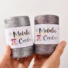 3毫米金/银色绳子 - 3937.01英寸/卷，银色和金色金属手工绳，适用于编织、钩编、DIY珠宝、礼品包装和圣诞装饰配件 - 手工艺品和节日用品 - 彩色 - 查看 7