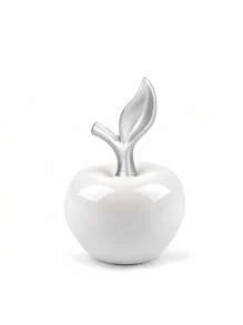 创意苹果雕像工艺品客厅艺术白苹果雕塑房间家居装饰摆件节日礼物