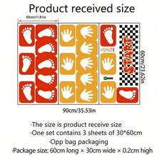 正能量跳绳地板贴纸 - 英文字母、手脚贴花，适用于卧室和办公室装饰、学校用品、返校 - 彩色 - 查看 9