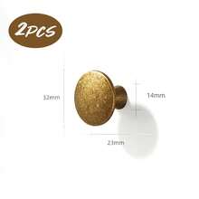 2/4个装仿古黄铜橱柜把手，实心锌合金金属拉手，抛光抽屉旋钮，适用于复古风格厨房橱柜和衣柜、展示柜、厨房用品、厨房配件、厨房工具