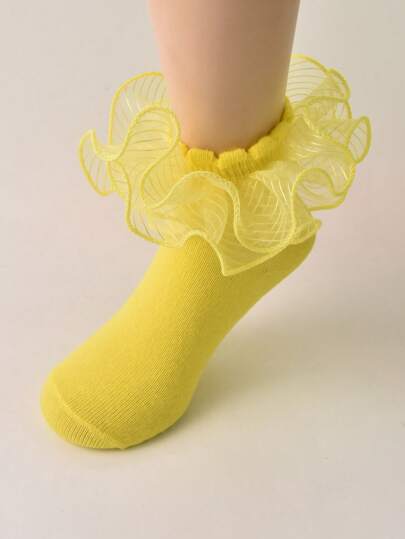 زوج من جوارب البنات ذات الرقعة والدانتيل لحفلات الأميرات والمهرجانات