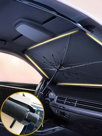 Sombrilla reflectante plegable para parabrisas de coche, protector solar tipo persiana de tamaño queen con protección UV, selección primavera-verano, regalo para damas de honor, decoración de habitación, playa, viaje, para hombres, para mujeres, vacaciones