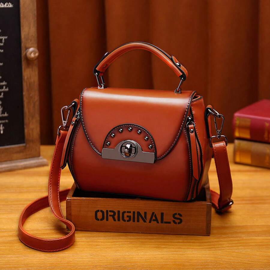 Women Top Handle Bags - 棕色 - 查看 1