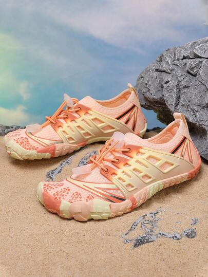 1 Pair Children's Outdoor Comfortable Rubber Sole Lightweight Trekking & Water Shoes, Suitable For Outdoor Trips, Beach, Swimming