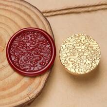 1 Pc, Cute Texture Series Wax Stamp Head, Removable Wax Stamp Head For Footprints/Grids/Leaves, Suitable For Envelope Letter/Invitation Letter/Party/DIY Craft Stamp Decoration/Gift Decoration/Various Holiday Gifts,For School Supplies,Back To School
