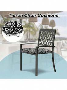 Free ShippingChair Cushions Set Of 4, Outdoor Cushions For Patio Furniture, Water Resistant Patio Chair Cushions With 2 Ties, 17x16x2, Yellow Dfg