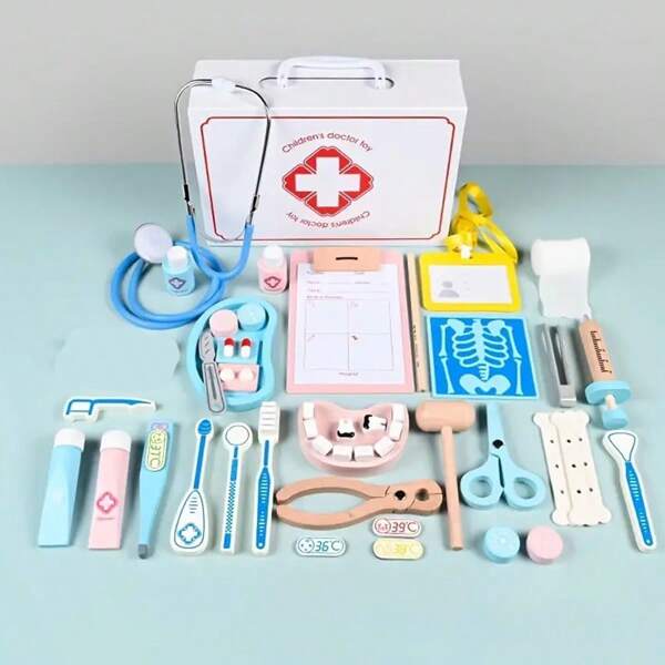 Set de 42 piezas de juguetes de doctor para niños, juego educativo realista para niños, juego de juego de rol interactivo