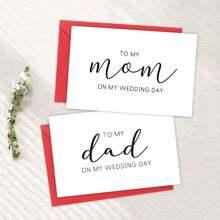 1pc/2pcs Wedding Day Card, To My Mom On My Wedding Day Card, Wedding Day Card To Mum, Card For Mom On My Wedding Day, Wedding Day Must Have