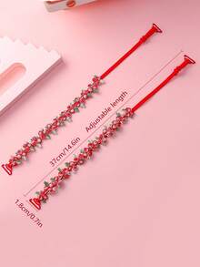 2 件彩色花卉刺绣胸罩肩带，适合狂欢 - 彩色 - 查看 3