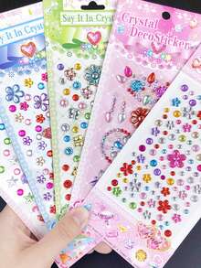 1 szt. Naklejka dla dziewcząt, akrylowa naklejka z kryształkami w kształcie diamentów, dekoracyjna, kreatywna naklejka-nagroda dla dziewcząt DIY