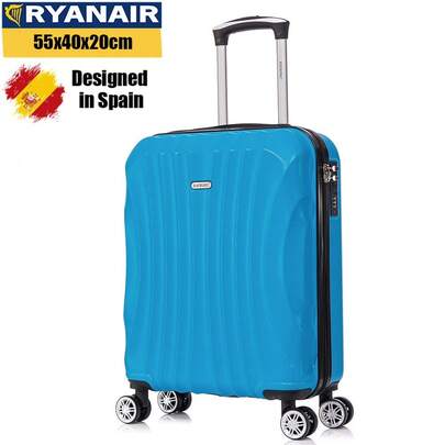 Valiză de cabină ABS 55x40x20cm (44L) - Valize de călătorie mici și ușoare 20 inch - Turcoaz/Argintiu/Bleumarin/Galben/Auriu roz/Roșu/Mov/Negru/Mentă/Verde