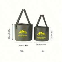 1pc Foldable Portable Outdoor Water Bucket - Large Capacity Camping, Fishing, And Travel Foot Bath With Handle, Durable PP Material, Suitable For Hiking, Bathing, And Outdoor Exploration, Essential For Camping