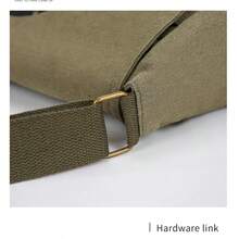 Women Vintage Large Capacity Canvas Messenger Bag Black - 黑色 - 查看 7