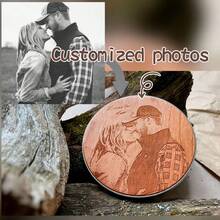 Personalized Wood 15W Wireless Charger Custom Engraving Photo, Wedding Gift Anniversary Custom Charger Gift, Personalized Gift For Boyfriend - Best Man Customized Gifts, Groomsmen Gift, Present For Dad Husband Boyfriend, Best Gift For Birthday, Wedding Anniversary, Valentine's Day, Father's Day