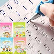 1pc/4pcs Reusable Magic Handwriting Practice Book, Calligraphy Copybook, Suitable For Children, Magic Writing Pad, Tracing Book, Holiday Gift, Stationery Gift, Learning Supplies, Birthday Gift, Christmas - No Pen Needed, Can Write With Regular Ballpoint Pen. (Color And Details Random) - Multicolor - View 8