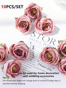 5/10/20/30PCS人造花玫瑰花头和花蕾DIY系统盒，蛋糕装饰，花环材料，节日生日派对装饰，婚礼新娘手腕花，手捧花材料，家居花店，花园，情人节礼物，新年装饰材料 - 彩色 - 查看 3